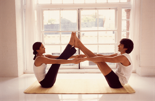 Partner Forward Fold - Beginner Acro Yoga Poses
